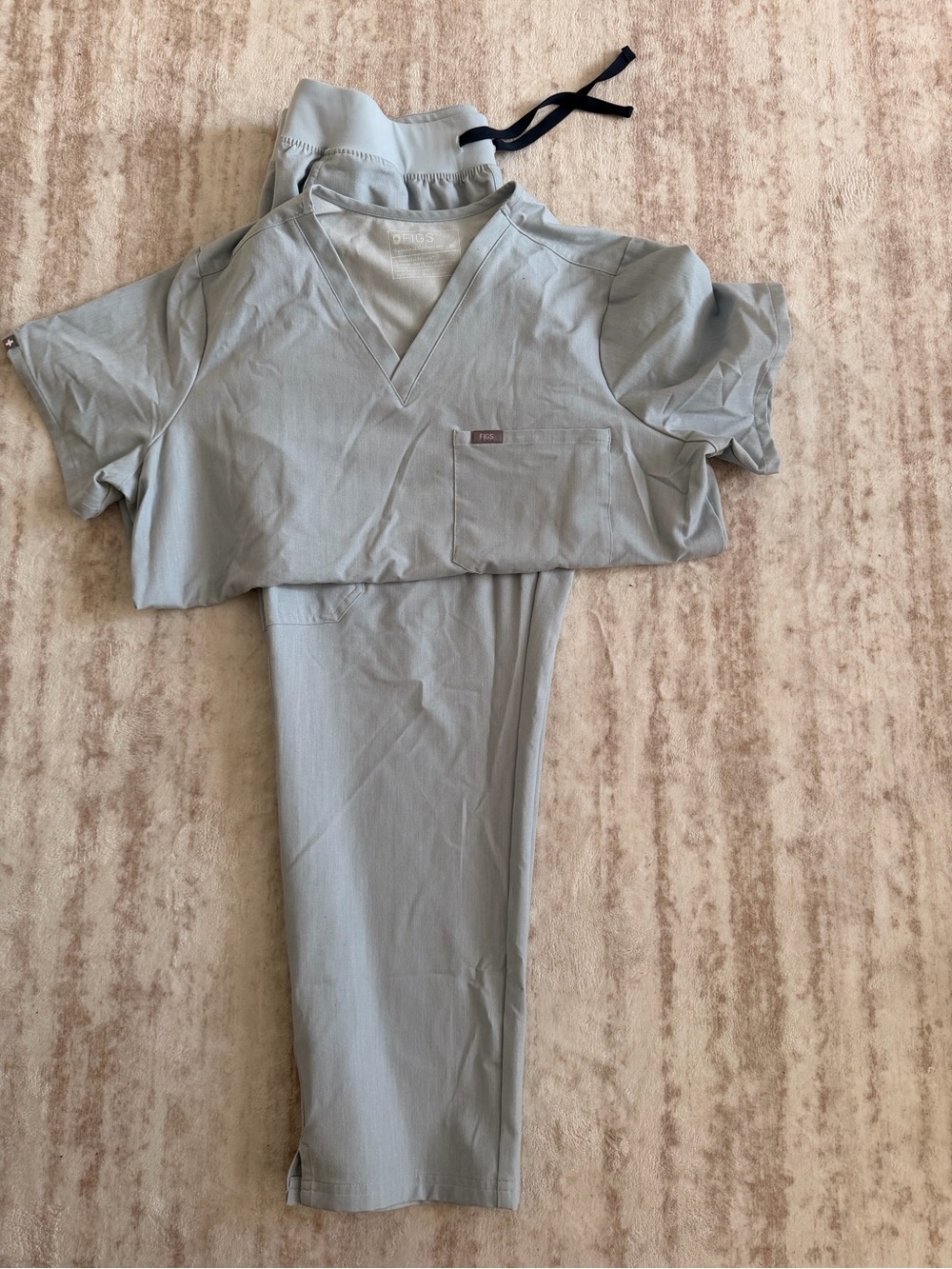 Light blue grey Catarina Top with DOWA pants - Casual Comfort